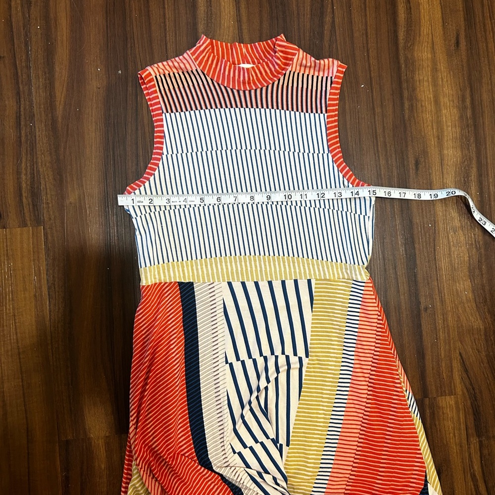 Maeve by Anthropologie Colorful Striped Sleeveless Midi Dress - Picture 7 of 13